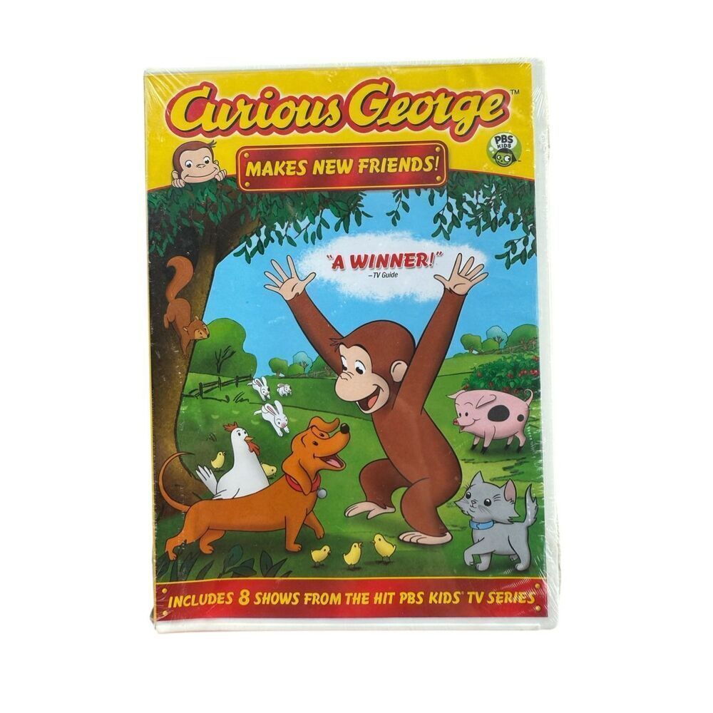 Brand New Curious George Monkey Makes New Friends DVD Sealed
